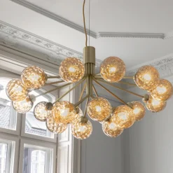 Nuura Kjøkkenbelysning Tak|Lysekroner<Apiales 18 /optic gold glass