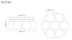 Nuura Kjøkkenbelysning Tak|Taklamper / Takplafonder<Apiales 7 plafond - børstet / optikk gull