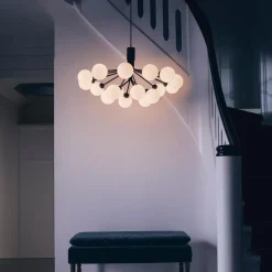 Nuura Kjøkkenbelysning Tak|Lysekroner<Apiales 18 satin svart/opal