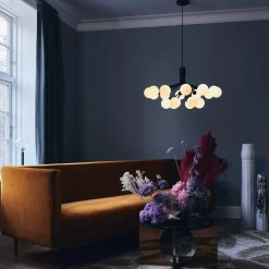 Nuura Kjøkkenbelysning Tak|Lysekroner<Apiales 18 satin svart/opal