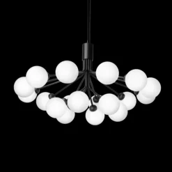 Nuura Kjøkkenbelysning Tak|Lysekroner<Apiales 18 satin svart/opal