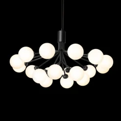 Nuura Kjøkkenbelysning Tak|Lysekroner<Apiales 18 satin svart/opal