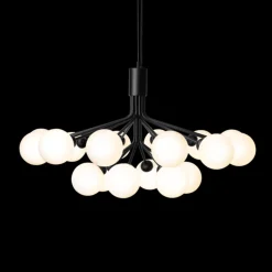 Nuura Kjøkkenbelysning Tak|Lysekroner<Apiales 18 satin svart/opal