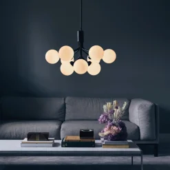 Nuura Baderomsbelysning Tak|Kjøkkenbelysning Tak<Apiales 9 satin svart/opal