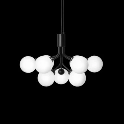 Nuura Baderomsbelysning Tak|Kjøkkenbelysning Tak<Apiales 9 satin svart/opal