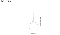 Nuura Kjøkkenbelysning Tak|Baderomsbelysning Tak<Apiales 1 taklampe - Satin svart/ opal