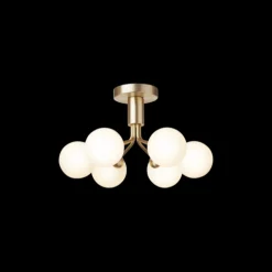 Nuura Kjøkkenbelysning Tak|Baderomsbelysning Tak<Apiales 6 taklampe børstet / opal glass