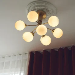 Nuura Kjøkkenbelysning Tak|Taklamper / Takplafonder<Apiales 9 taklampe messing/opal