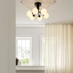 Nuura Kjøkkenbelysning Tak|Baderomsbelysning Tak<Apiales 6 taklampe satengsort / glass