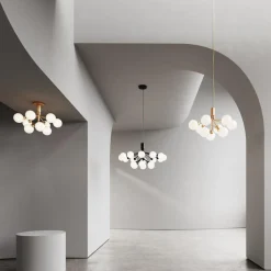 Nuura Kjøkkenbelysning Tak|Taklamper / Takplafonder<Apiales 9 taklampe satin svart/opal