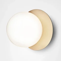 Nuura Baderomsbelysning Tak|Interiørlamper<Liila 1 vegglampe/taklampe - medium - nordic gold / opal