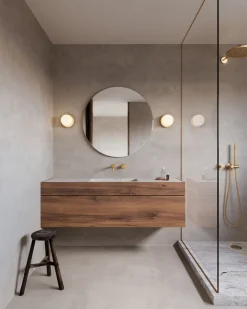 Nuura Baderomsbelysning Tak|Interiørlamper<Liila 1 vegglampe/taklampe - medium - nordic gold / opal