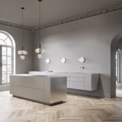 Nuura Baderomsbelysning Tak|Interiørlamper<Liila 1 vegglampe/taklampe - large - light silver/opal