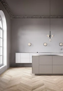 Nuura Baderomsbelysning Tak|Interiørlamper<Liila 1 vegglampe/taklampe - large - light silver/opal