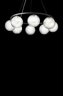 Nuura Kjøkkenbelysning Tak|Lysekroner<Miira 8 circular taklampe - Svart