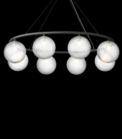 Nuura Kjøkkenbelysning Tak|Lysekroner<Miira 8 circular taklampe - Svart