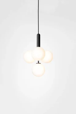 Nuura Baderomsbelysning Tak|Kjøkkenbelysning Tak<Miira 4 svart/opal