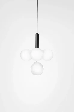 Nuura Baderomsbelysning Tak|Kjøkkenbelysning Tak<Miira 4 svart/opal