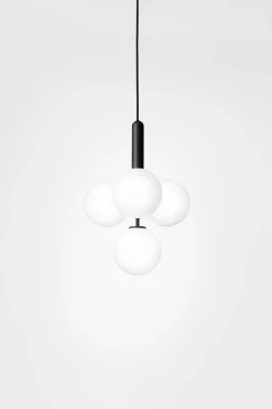 Nuura Baderomsbelysning Tak|Kjøkkenbelysning Tak<Miira 4 svart/opal