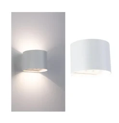 Paulmann Utelamper Med Opp/Ned Lys|Baderomsbelysning Vegg<Nyara rund oppladbar vegglampe opp/ned lys med sensor