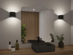 Paulmann Utelamper Med Opp/Ned Lys|Baderomsbelysning Vegg<Nyara rund oppladbar vegglampe opp/ned lys med sensor