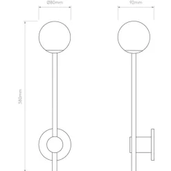 Astro Lighting Baderomsbelysning Vegg<Orb Single vegglampe IP44 G9