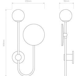 Astro Lighting Baderomsbelysning Vegg<Orb Single vegglampe m/speil IP44 G9