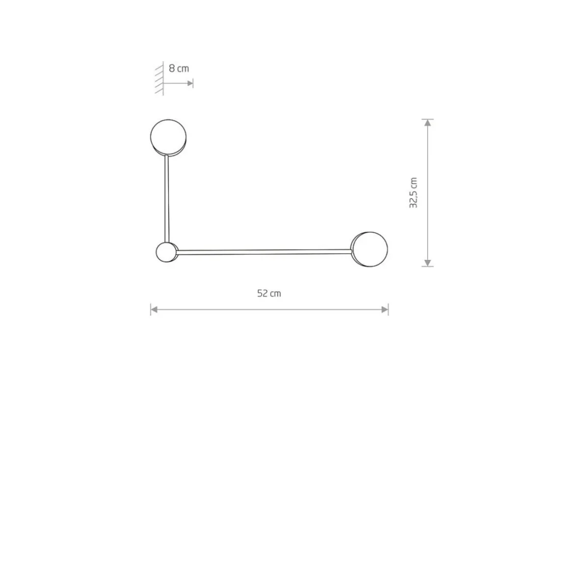 Nowodvorski Interiørlamper<Orbit 2 vegglampe 20/40 -