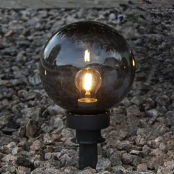 Star Trading Led-Baller Og Krukker<Orby dekorativ hagelampe 20 cm - Svart/Røykfarget