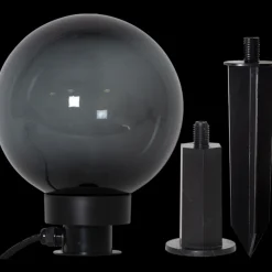 Star Trading Led-Baller Og Krukker<Orby dekorativ hagelampe 20 cm - Svart/Røykfarget