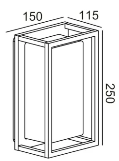 NorDesign Utelamper - Veggskjold / Plafond<Orcus 250 vegglampe utendørs 3000 Kelvin 15W IP65 Dimbar - grå