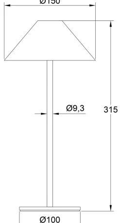 NorDesign Oppladbare Bordlamper<Oris bordlampe oppladbar IP54 -
