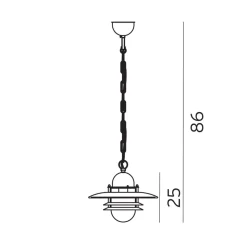 Norlys Lightup-Pris|Taklamper Ute<Oslo utendørs takpendel - Svart