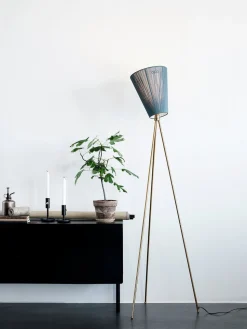 Northern Interiørlamper Gulv<Oslo Wood gulvlampe gull med skjerm