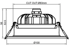 NorDesign Taklamper Ute|Utendørs Downlights<Out tiltbar lavtbyggende downlight utendørs 11W 3000K IP65 RA90 dimbar -