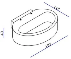 NorDesign Utelamper Med Opp/Ned Lys<Ovali vegglampe LED -