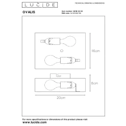 Lucide Vegglamper Med Opp/Ned Lys<Ovalis vegglampe opp/ned