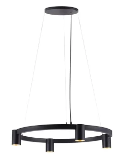 NorDesign Kjøkkenbelysning Tak|Takpendler<Oz K4 circular takpendel 60 cm - Svart/Gullfarget