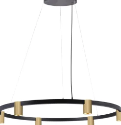 NorDesign Kjøkkenbelysning Tak|Takpendler<Oz K6 circular takpendel 90 cm - Svart/Gullfarget