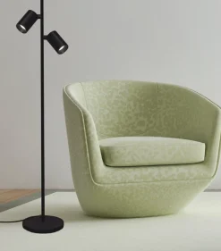 NorDesign Leselamper Gulv<Oz K2 gulvlampe - Svart/Gullfarget