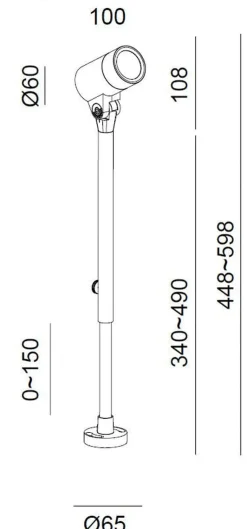 NorDesign Uplights<Oz K1 justerbar vegglampe utendørs spot IP65 GU10 -