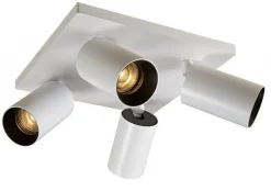NorDesign Kjøkkenbelysning Tak|Spotter & Skinner<OZ K4 taklampe med 4 spotter - hvit/Svart