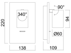 NorDesign Leselamper|Vegglamper Med Usb<Oz K1 vegglampe m/USB - /Svart
