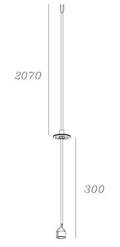 NorDesign Kjøkkenbelysning Tak|Takpendler<Oz mini pendeloppheng uten tube