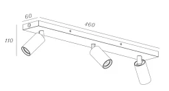 NorDesign Kjøkkenbelysning Tak<Oz mini takspot 3-lys GU10 mini