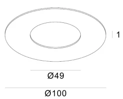 NorDesign Kjøkkenbelysning Tak|Spotter & Skinner<Oz Mounting plate, sand black (for OZ recessed spot)