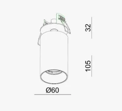 NorDesign Kjøkkenbelysning Tak|Spotter & Skinner<Oz Recessed downlight spot - sand Svart/gull