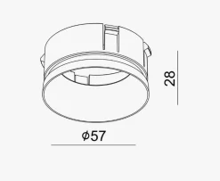 NorDesign Kjøkkenbelysning Tak<OZ reflektor -