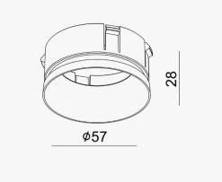 NorDesign Kjøkkenbelysning Tak<OZ reflektor -