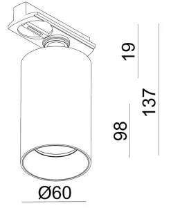 NorDesign Kjøkkenbelysning Tak|Vox Spotskinner<Oz spotskinne 4 spotter 2 meter - Svart/Messing